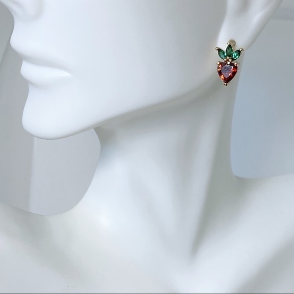 Zoe Petite Strawberry Stud - Picture 5 of 5